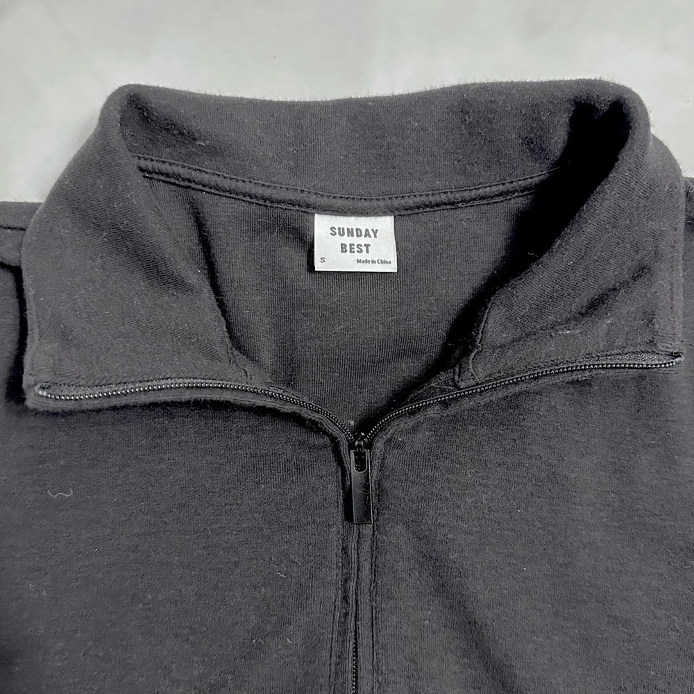 Sunday Best Black Half-Zip Longsleeve - Picture 3 of 11